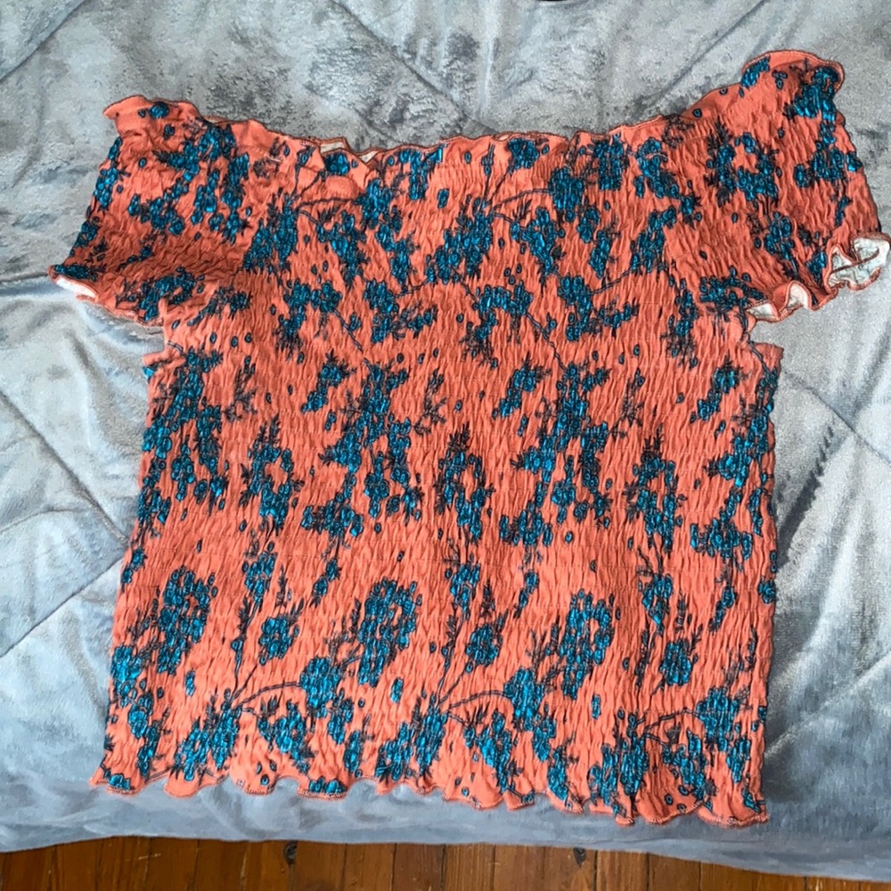 XL stretchy floral Crop top